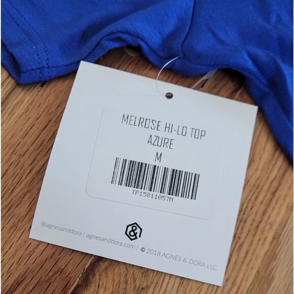NWT Agnes & Dora Melrose Hi-Lo Top Azure Blue - Picture 3 of 3
